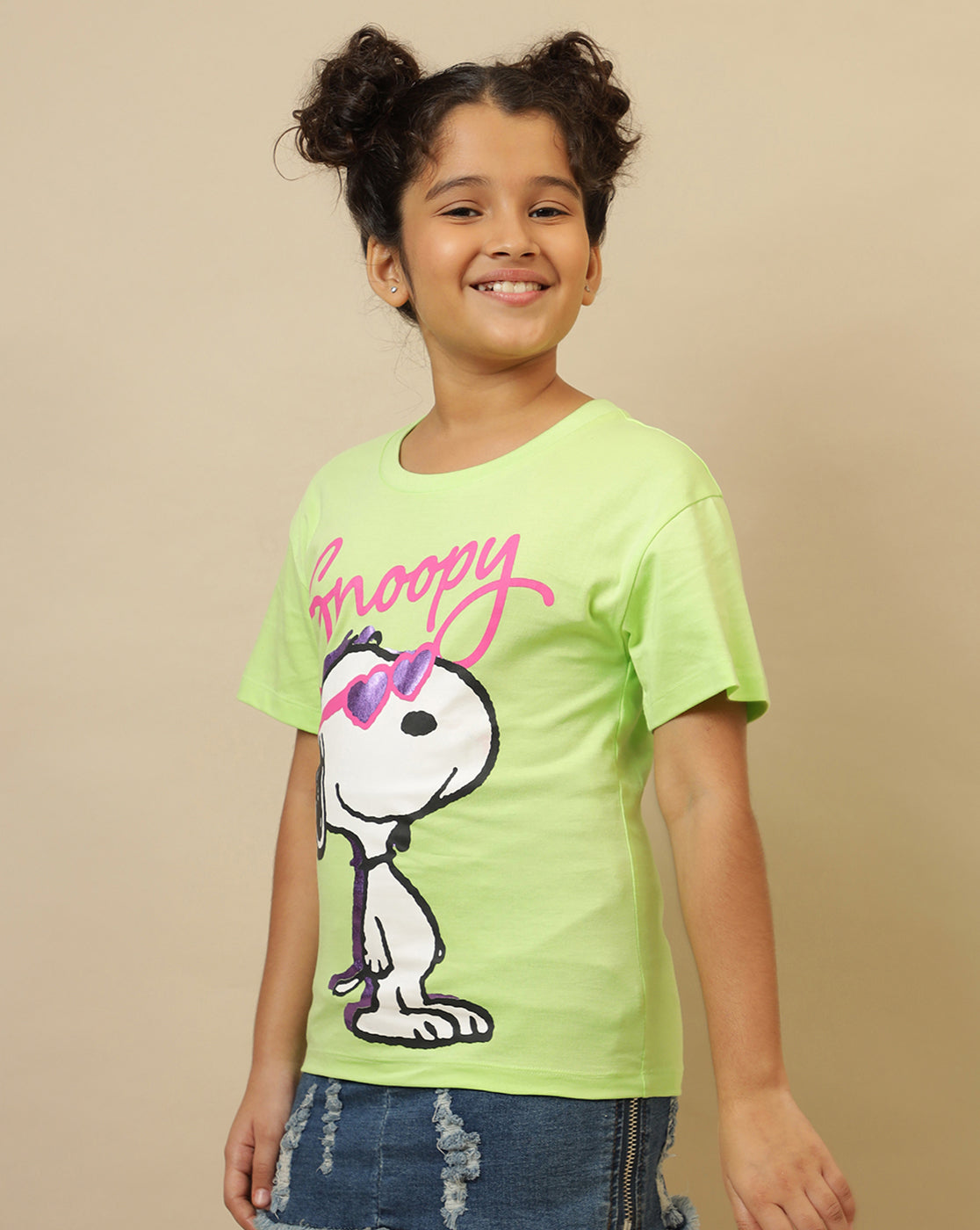 Peanuts Printed Oversized Fit Tshirt For Girls