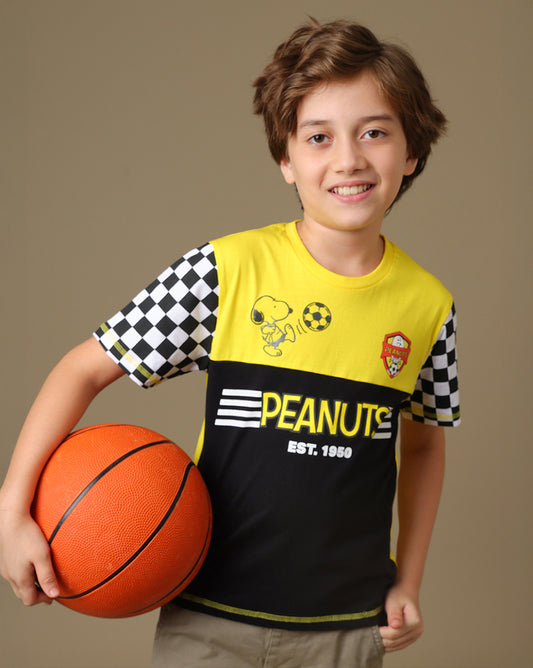 Peanuts Printed Regular Fit Tshirt For Boys