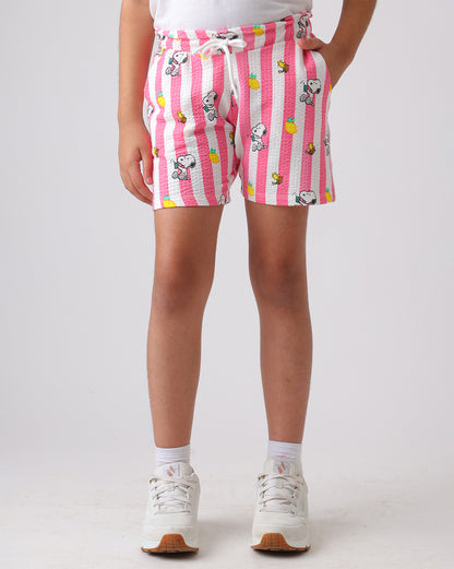 Peanuts Snoopy Regular Fit Shorts Girls