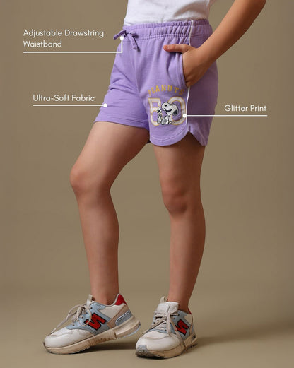 Peanuts Snoopy  Relaxed Fit Shorts  Girls