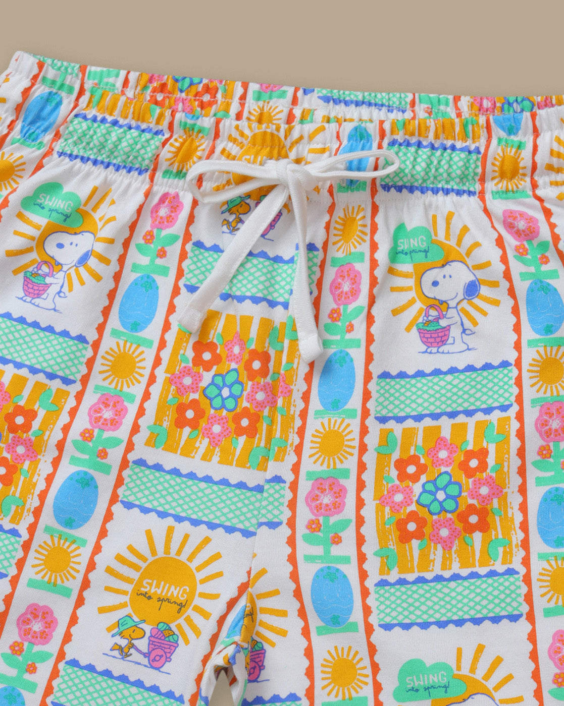 Peanuts Printed Regular Fit Shorts For Girls