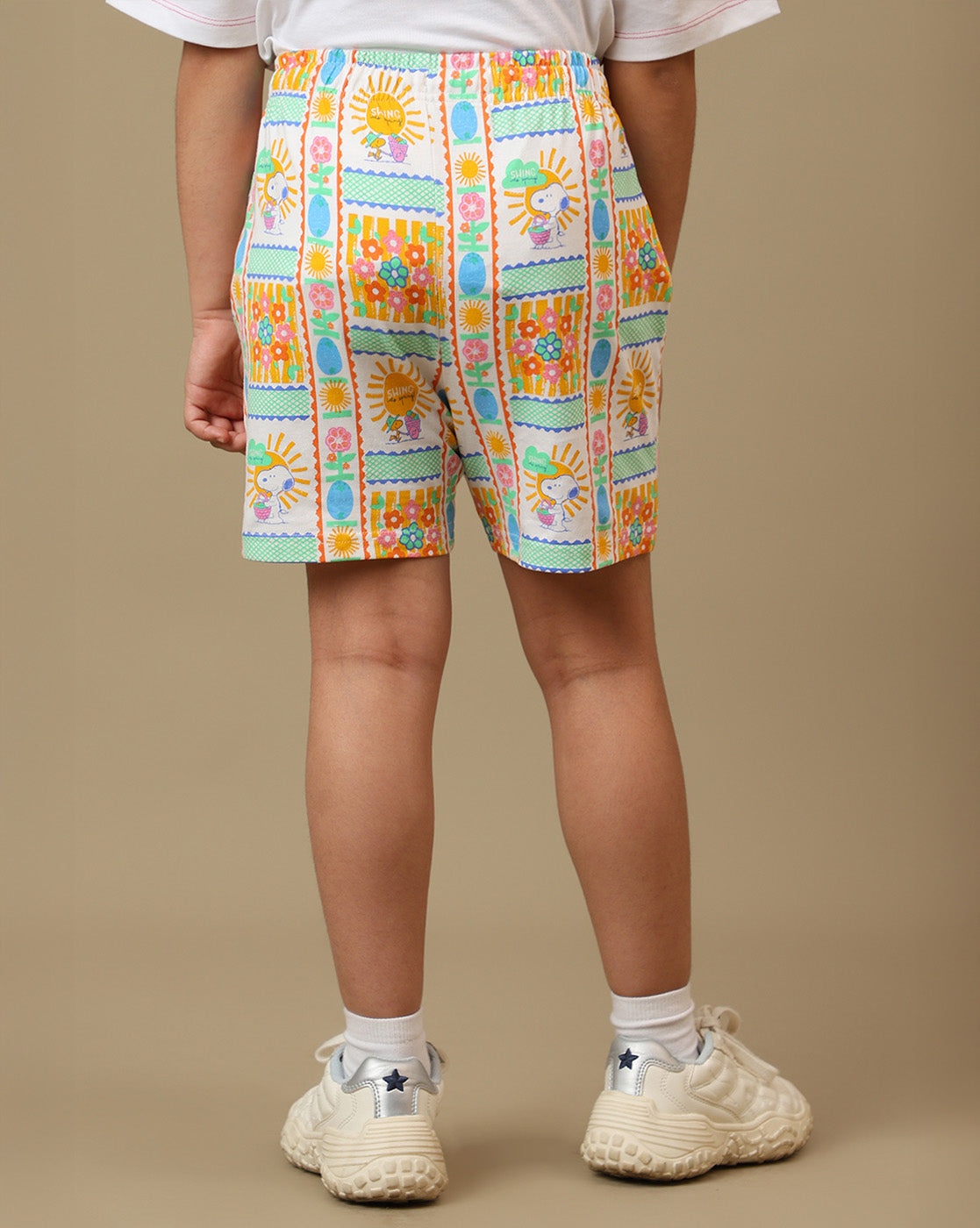 Peanuts Printed Regular Fit Shorts For Girls