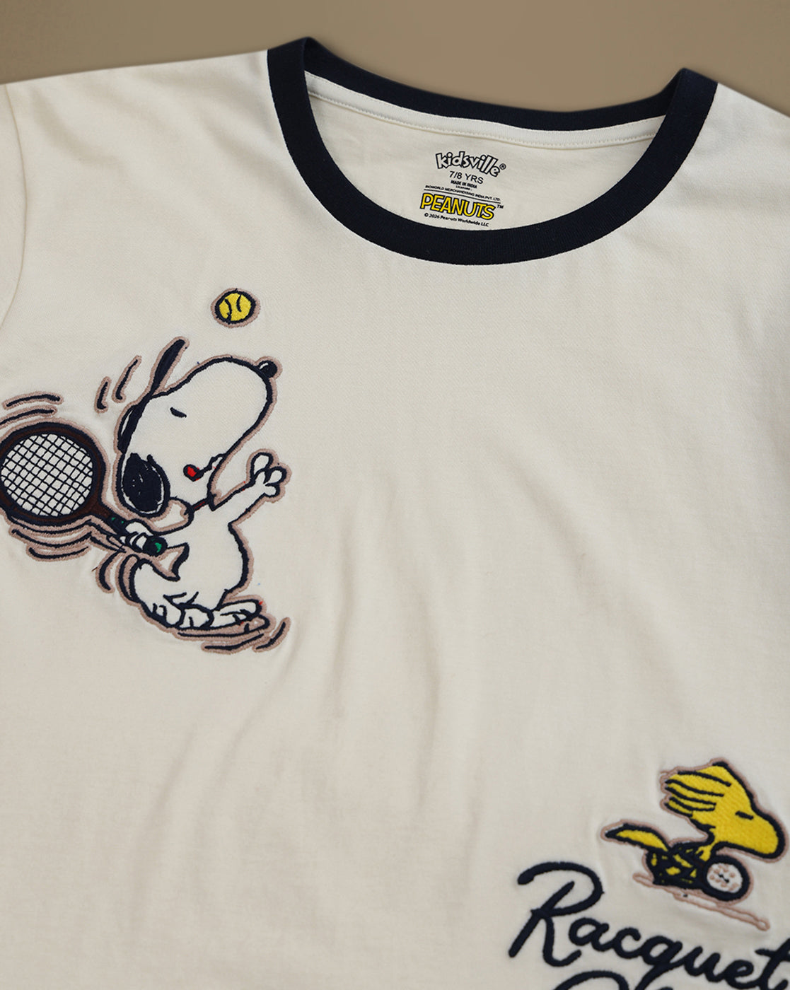 Peanuts Snoopy Embroidered Relaxed Fit T-shirt For Girls