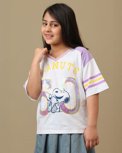 Peanuts  Boxy Fit Tshirt  Girls