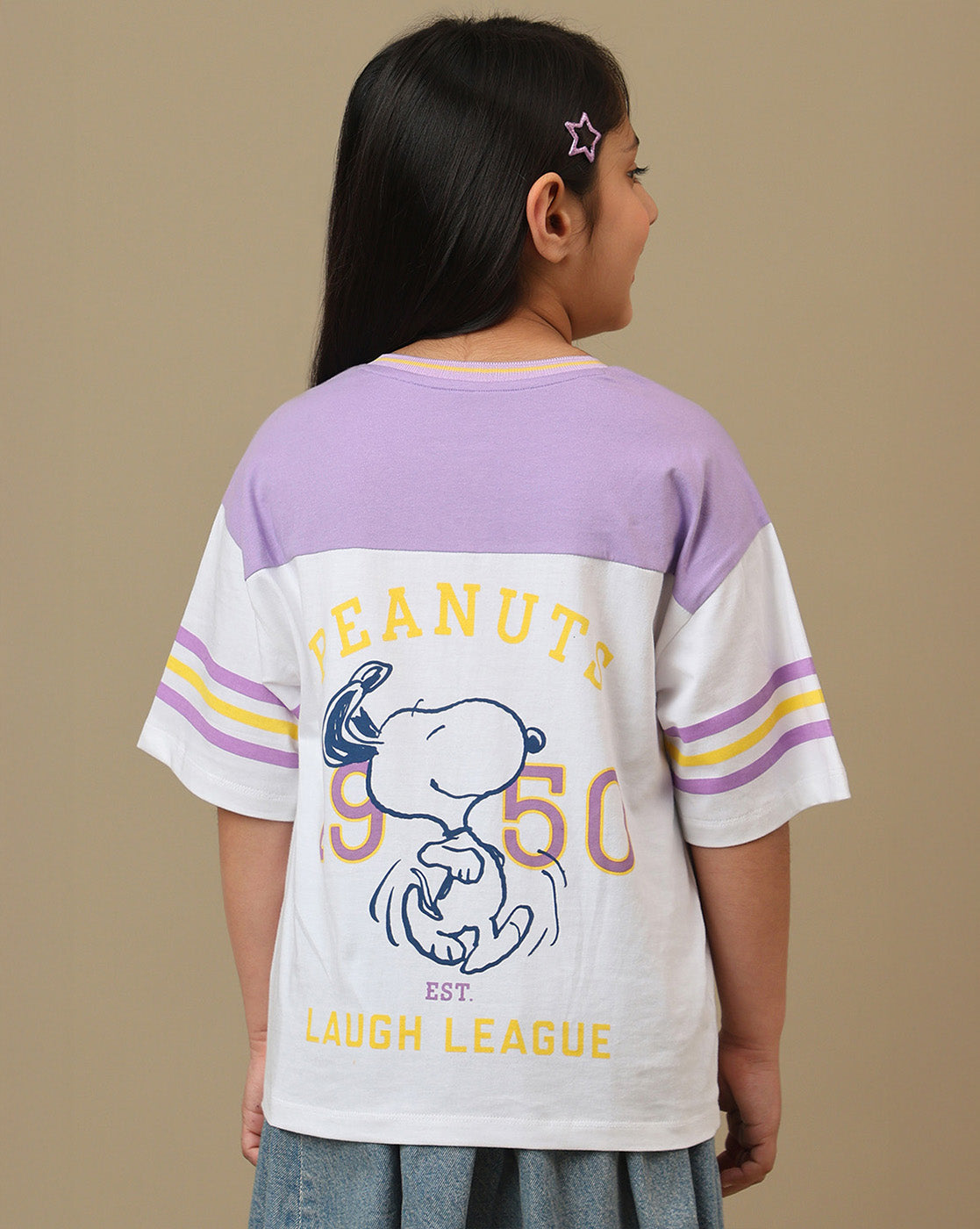Peanuts Printed Boxy Fit Tshirt For Girls