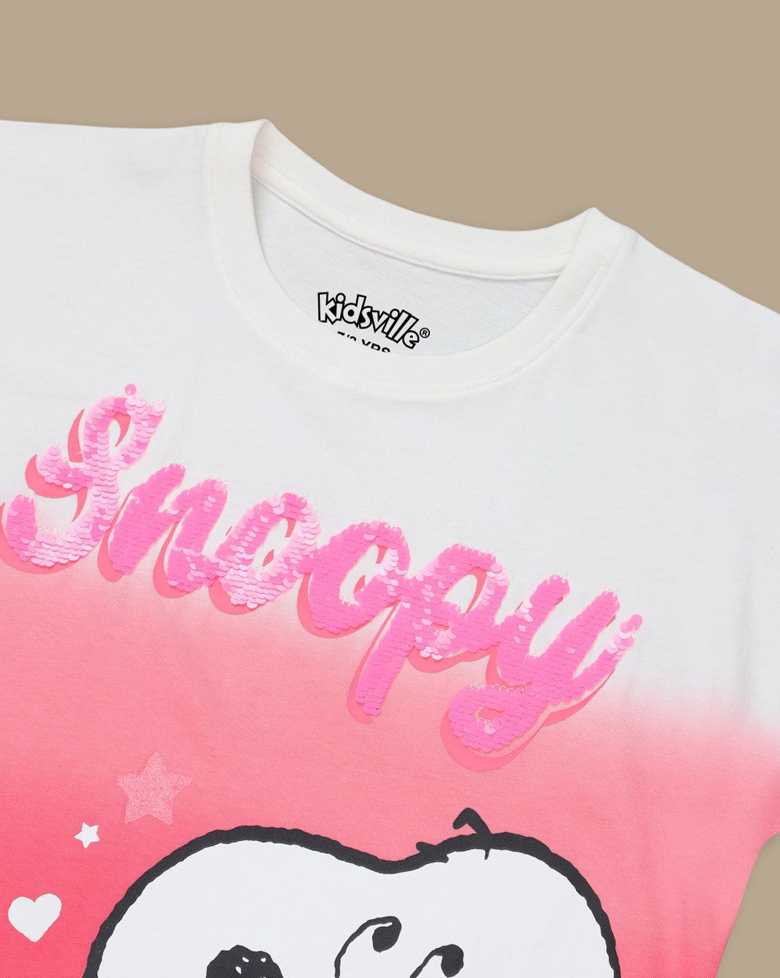 Peanuts Printed Boxy Fit Tshirt For Girls