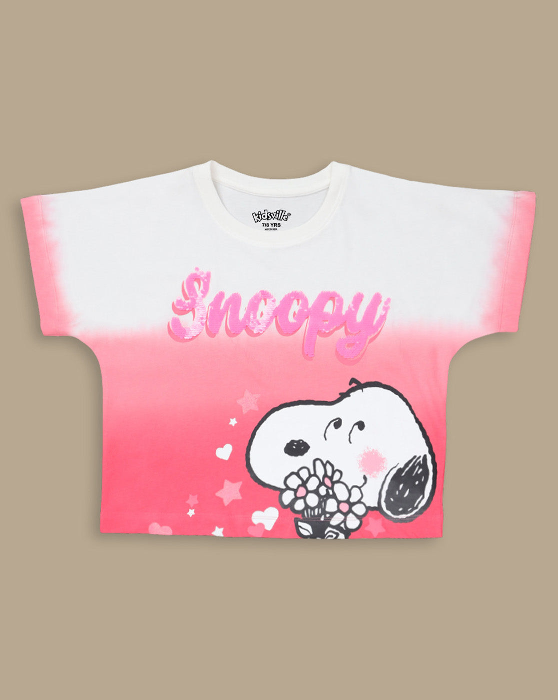 Peanuts Printed Boxy Fit Tshirt For Girls