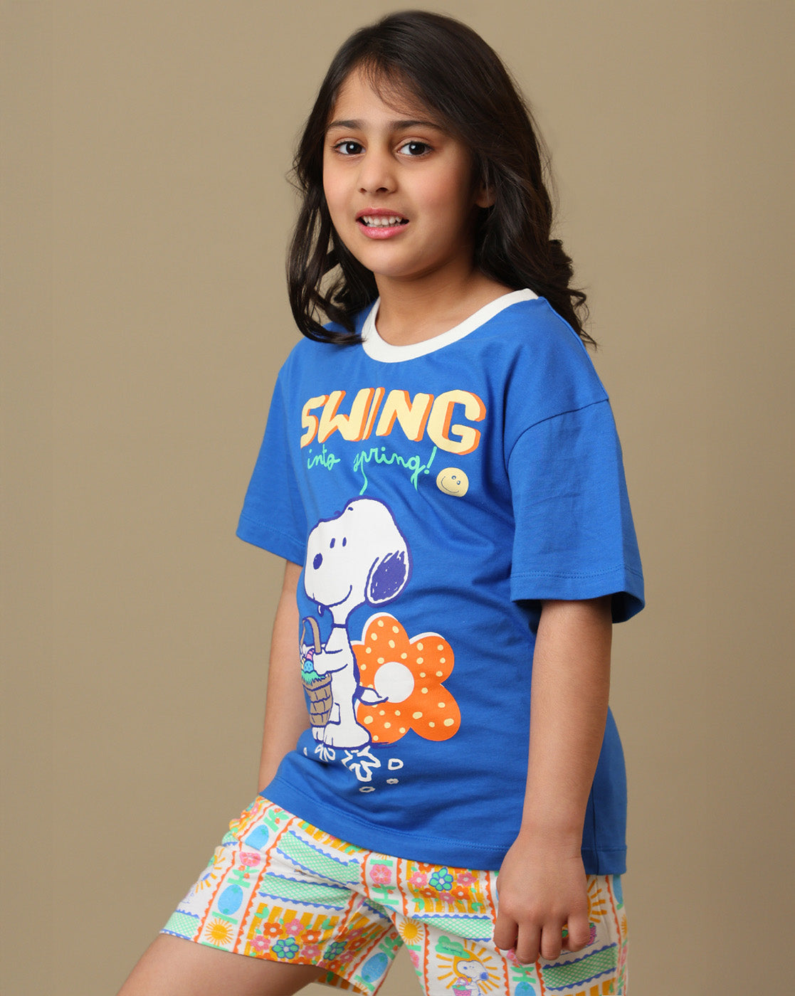 Peanuts Printed Relaxed Fit Tshirt For Girls