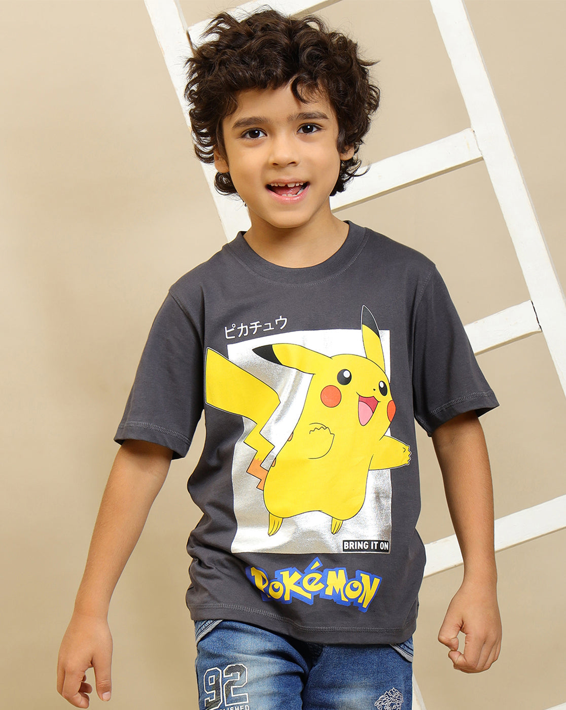 Pokemon Printed Regular Fit Tshirt For Boys
