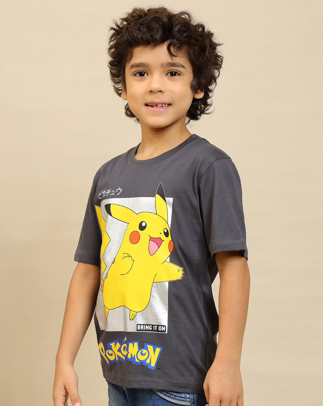 Pokemon Printed Regular Fit Tshirt For Boys