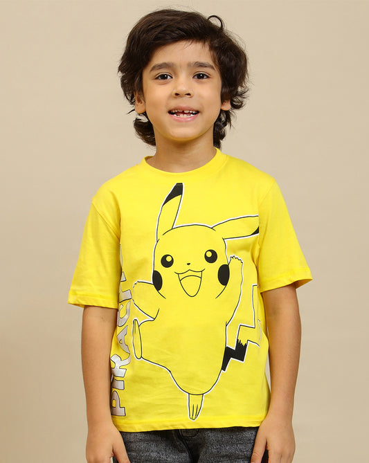 Pokemon Printed Regular Fit Tshirt For Boys