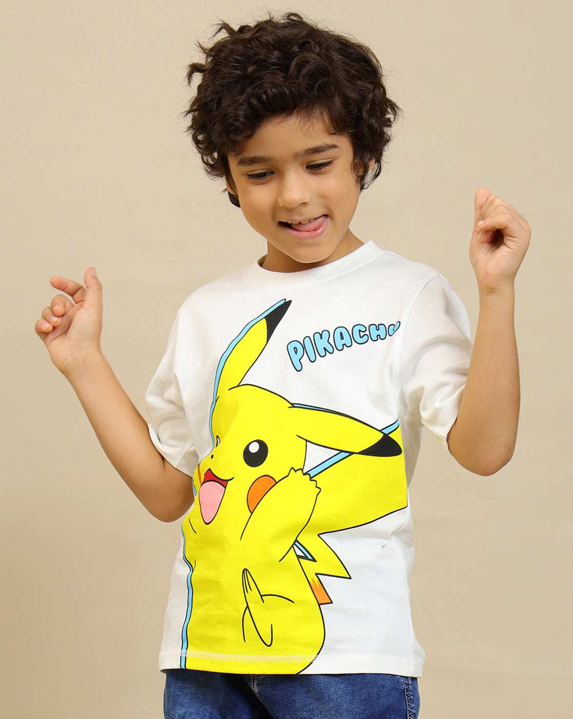 Pokemon Printed Regular Fit Tshirt For Boys