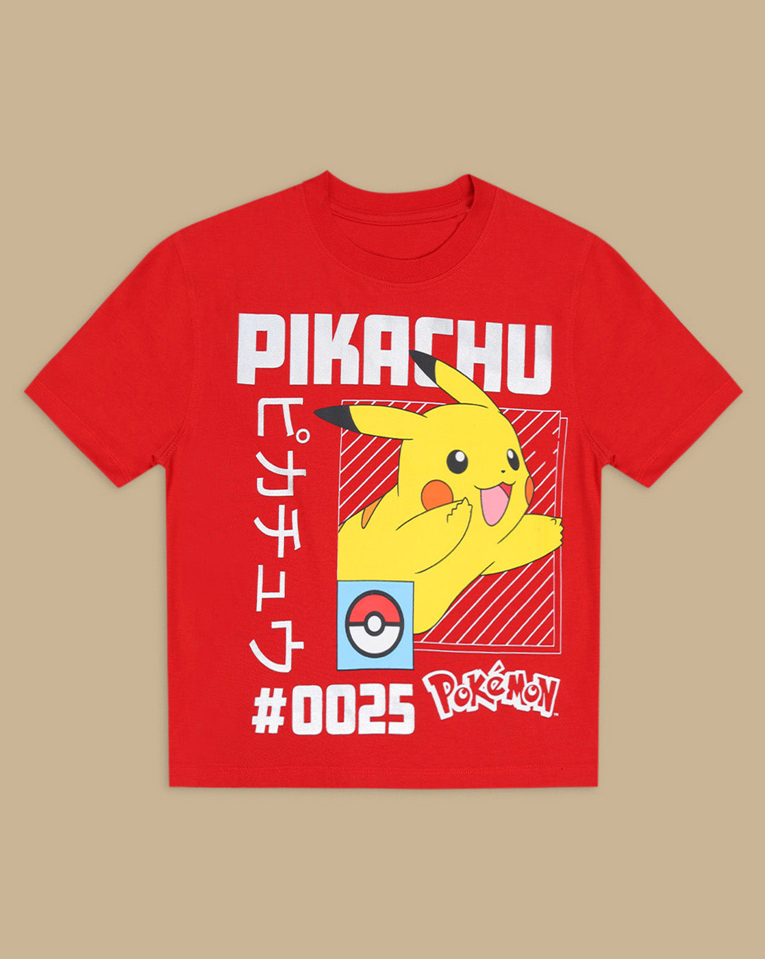 Pokemon Graphic Printed Regular Fit Tshirt For Boys