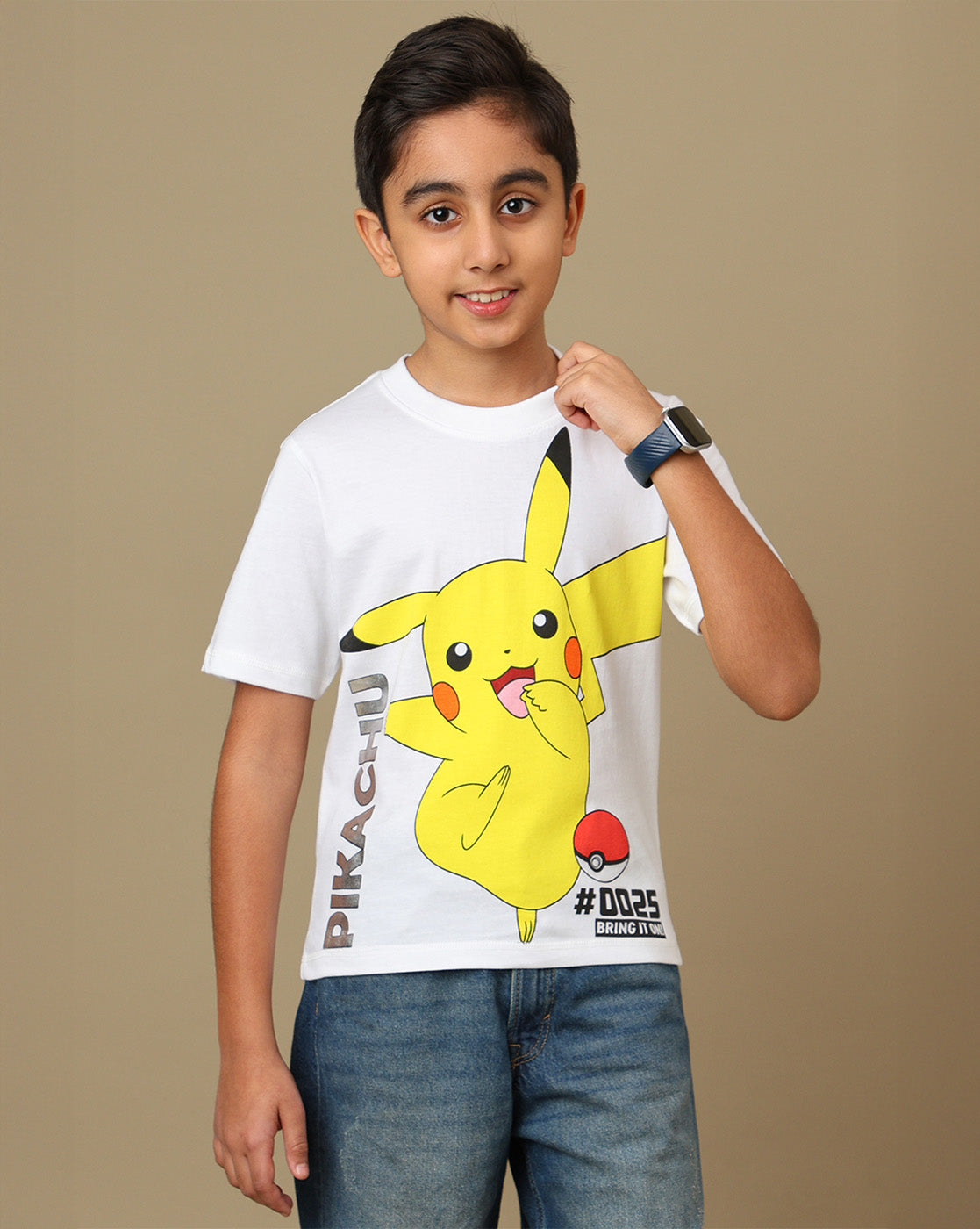 Pokemon Printed Regular Fit Tshirt For Boys