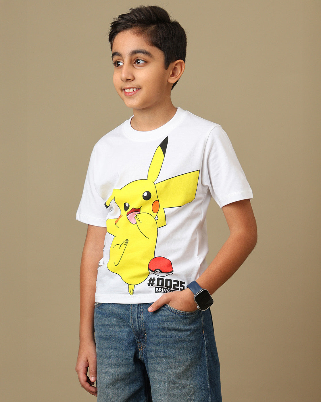 Pokemon Printed Regular Fit Tshirt For Boys