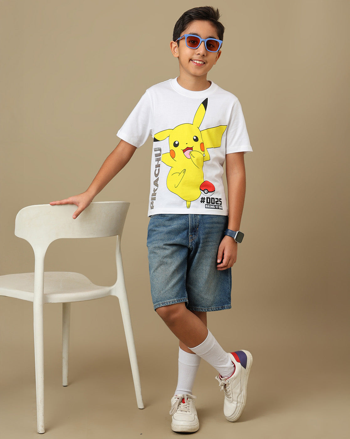 Pokemon Printed Regular Fit Tshirt For Boys