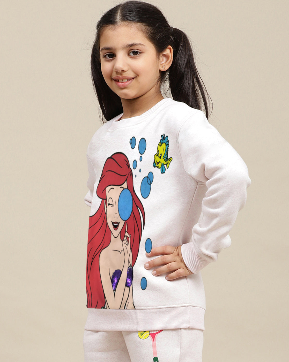 Disney Princess Printed Oversized Sweatshirt For Girls