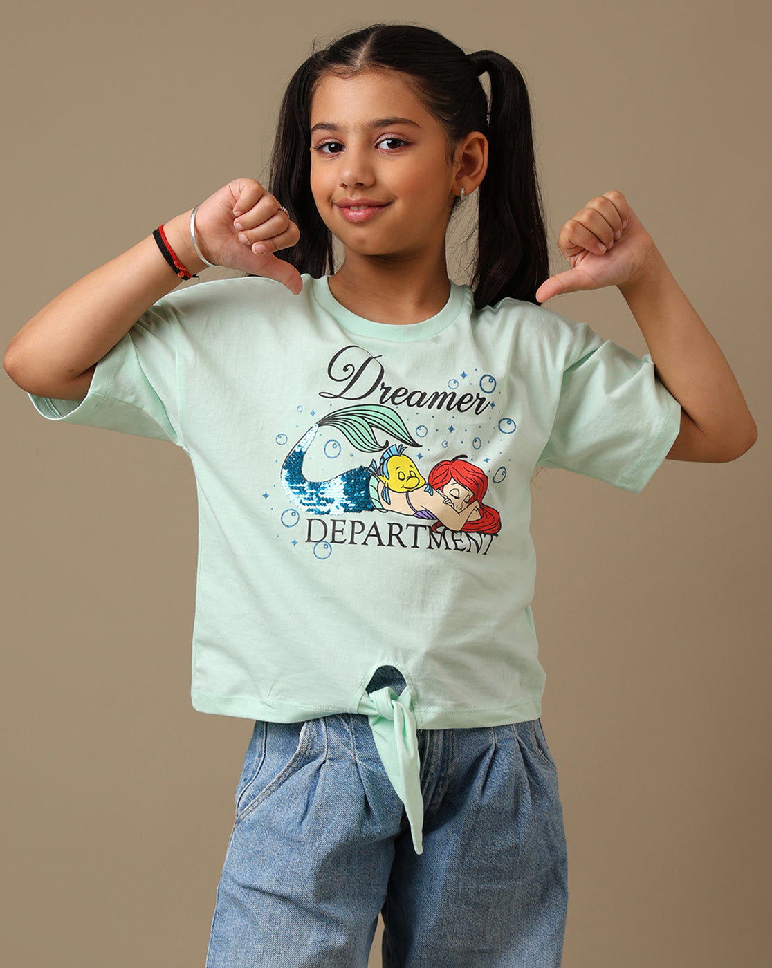Disney Princess Printed Oversized Fit Tshirt For Girls