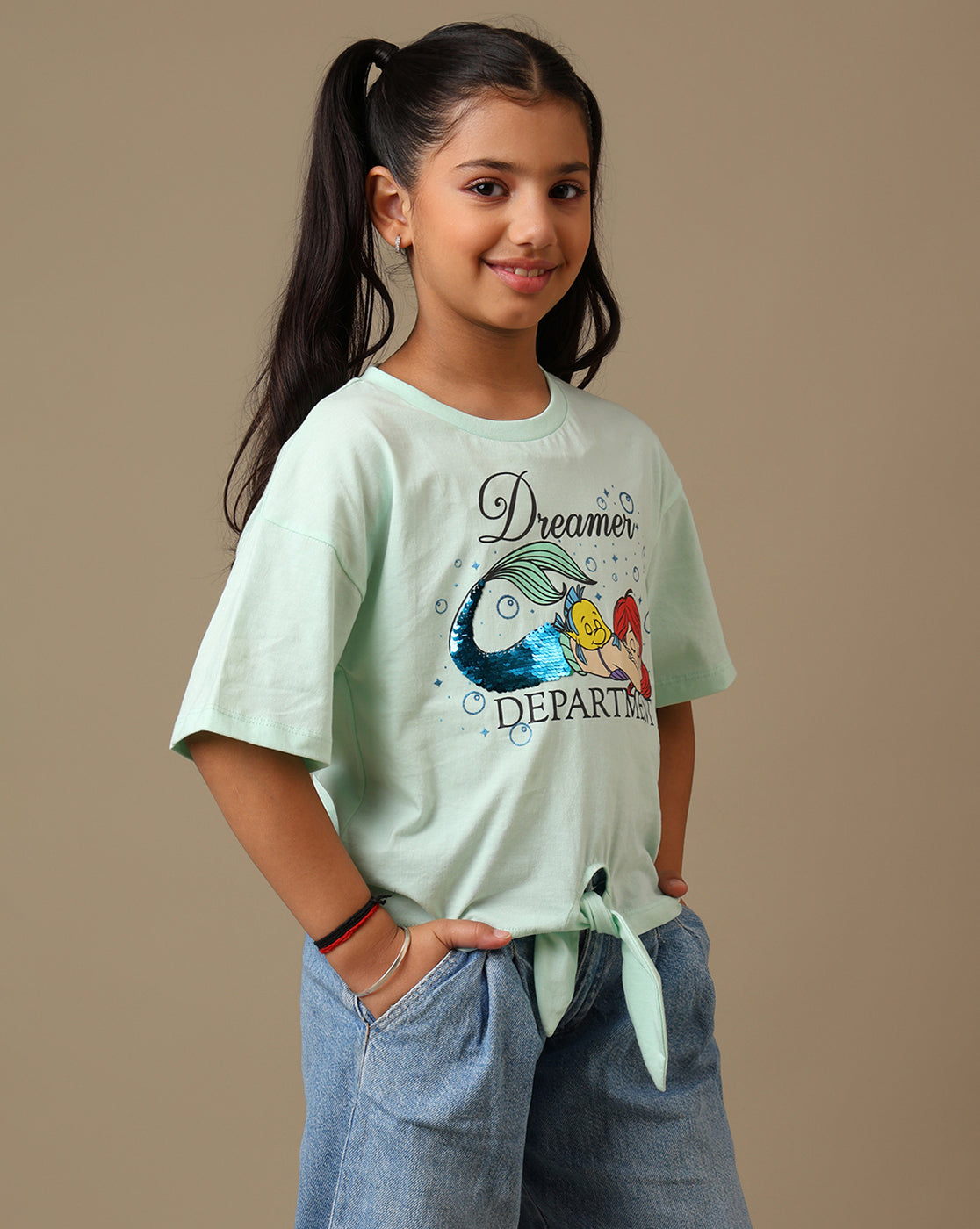 Disney Princess Printed Oversized Fit Tshirt For Girls