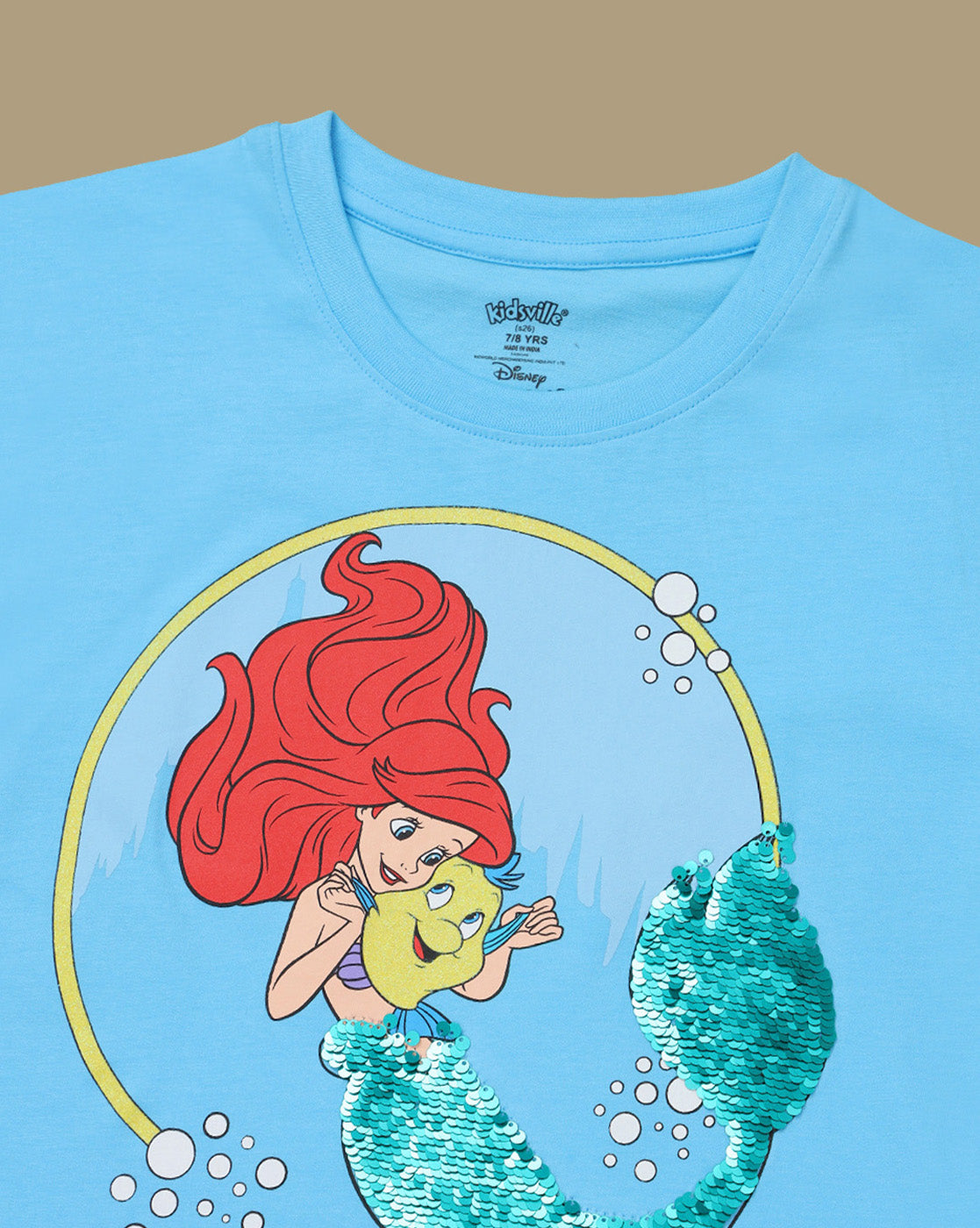 Disney Princess Printed Relaxed Fit Tshirt For Girls