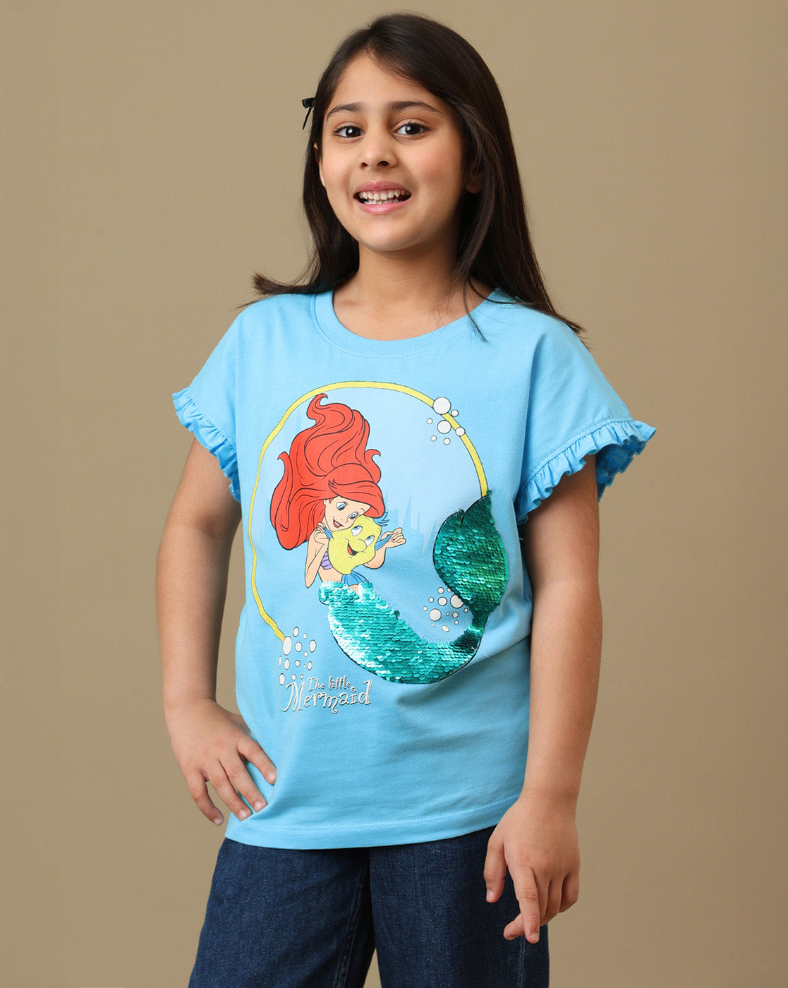 Disney Princess Printed Relaxed Fit Tshirt For Girls