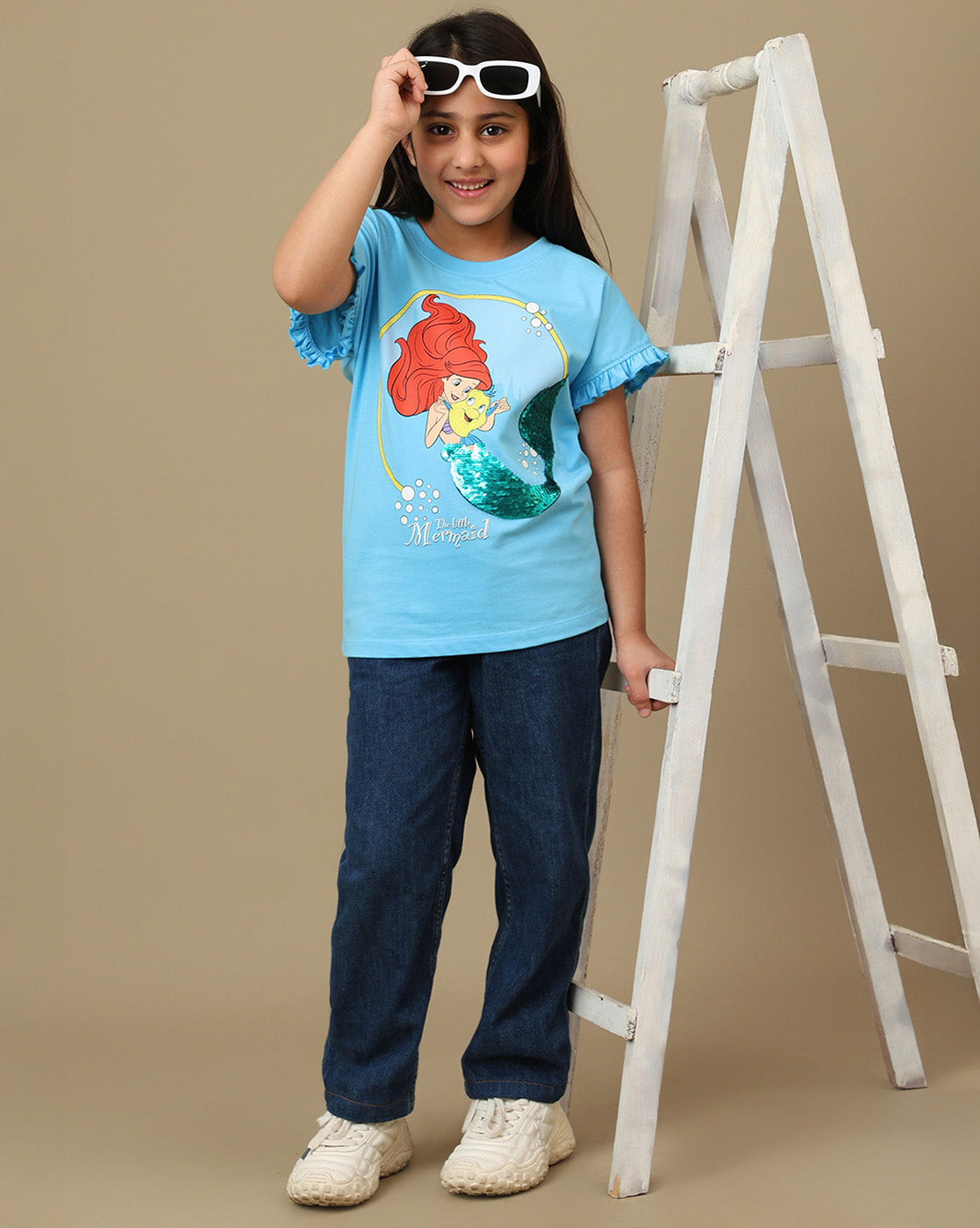 Disney Princess Printed Relaxed Fit Tshirt For Girls