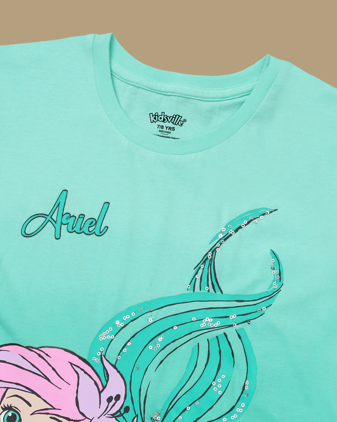 Disney Princess Printed Relaxed Fit Tshirt For Girls