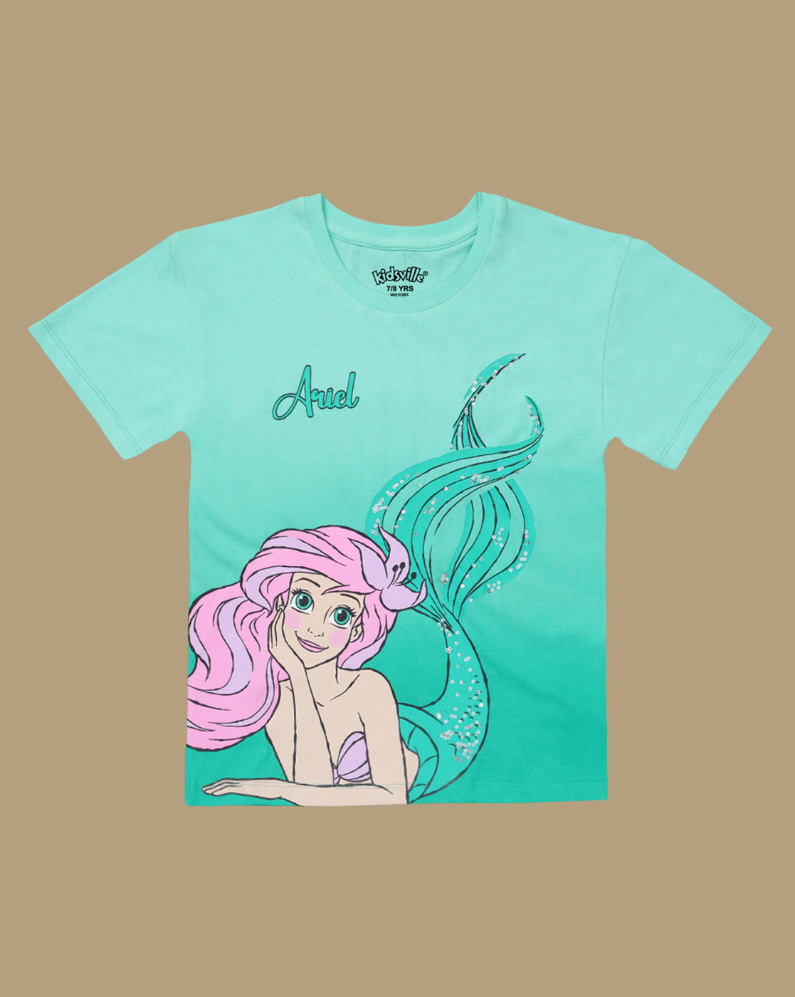 Disney Princess Printed Relaxed Fit Tshirt For Girls