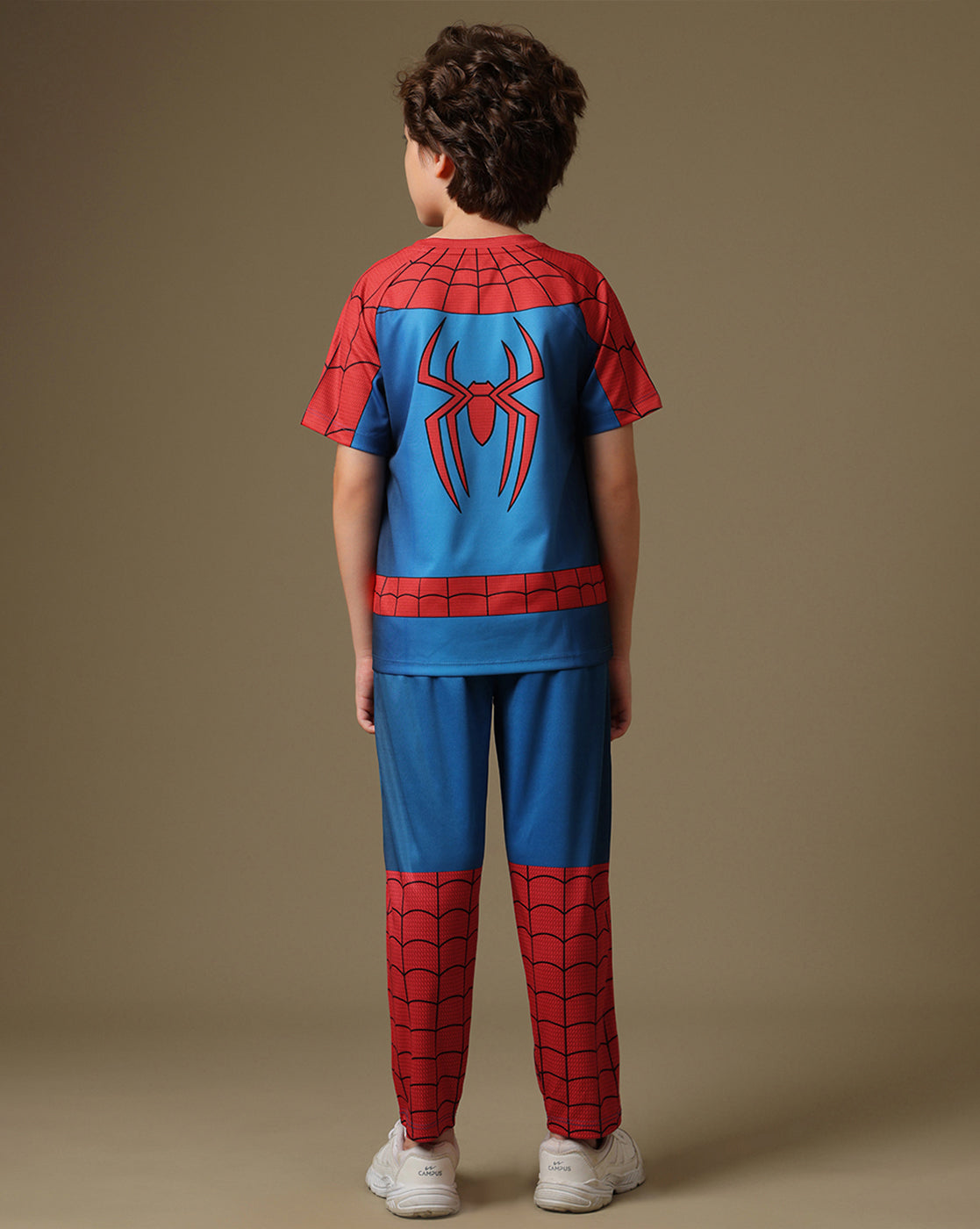 Spiderman  Printed Regular Fit T-Shirt and Joggers For Boys