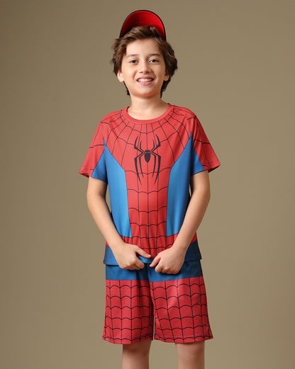 Spiderman  Regular Fit T-Shirt & Shorts  Boys