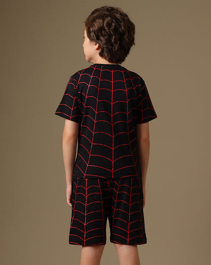 Spiderman  Regular Fit T-Shirt & Shorts  Boys