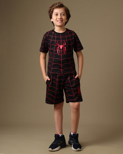 Spiderman  Regular Fit T-Shirt & Shorts  Boys