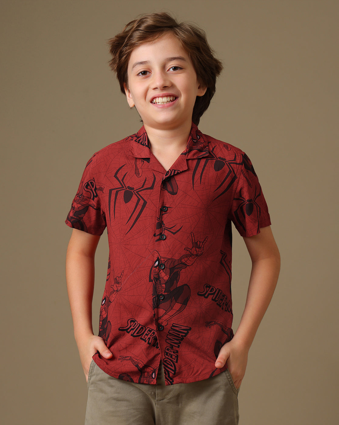 Spider-Man Printed Shirt For Boys