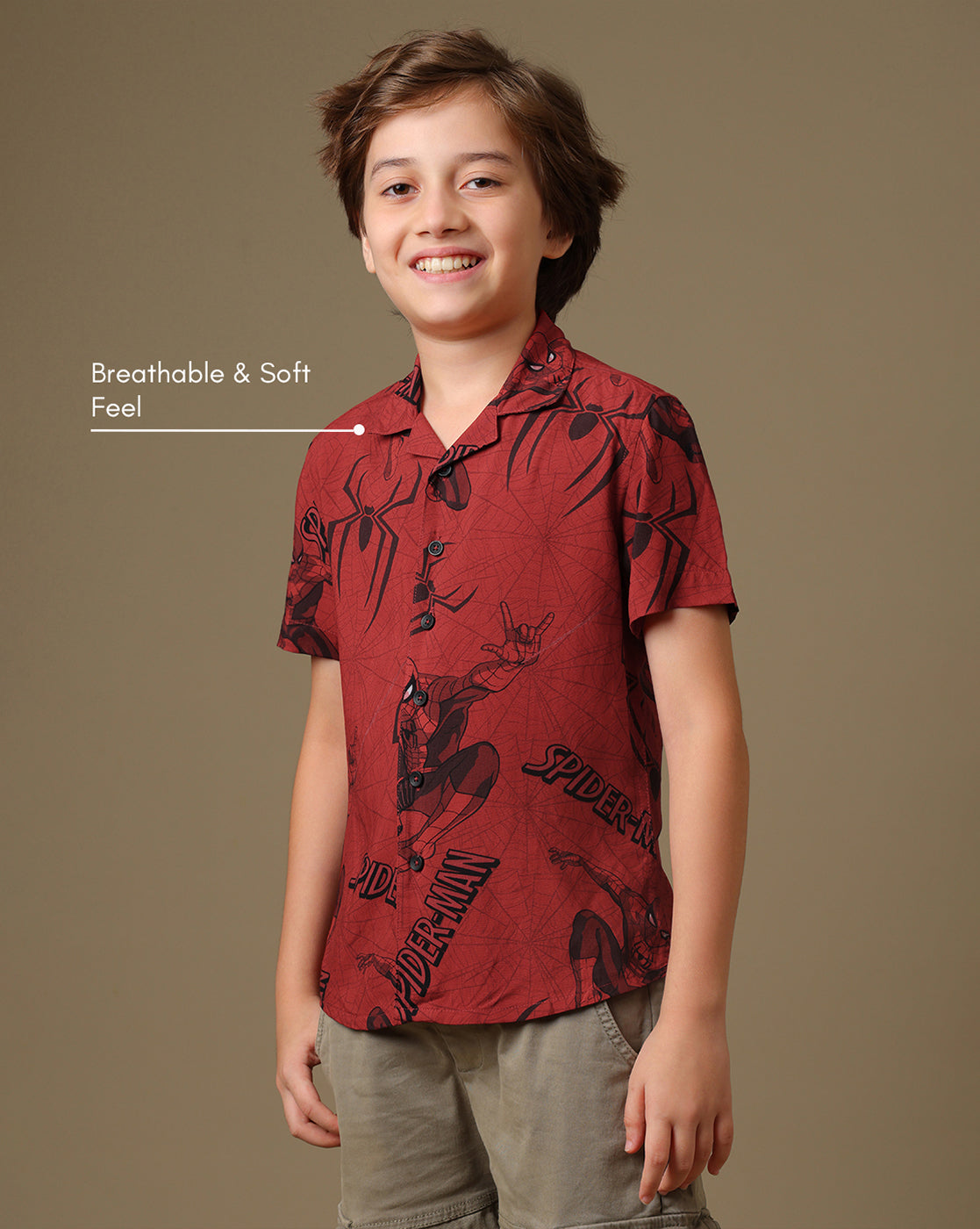 Spider-Man Printed Shirt For Boys