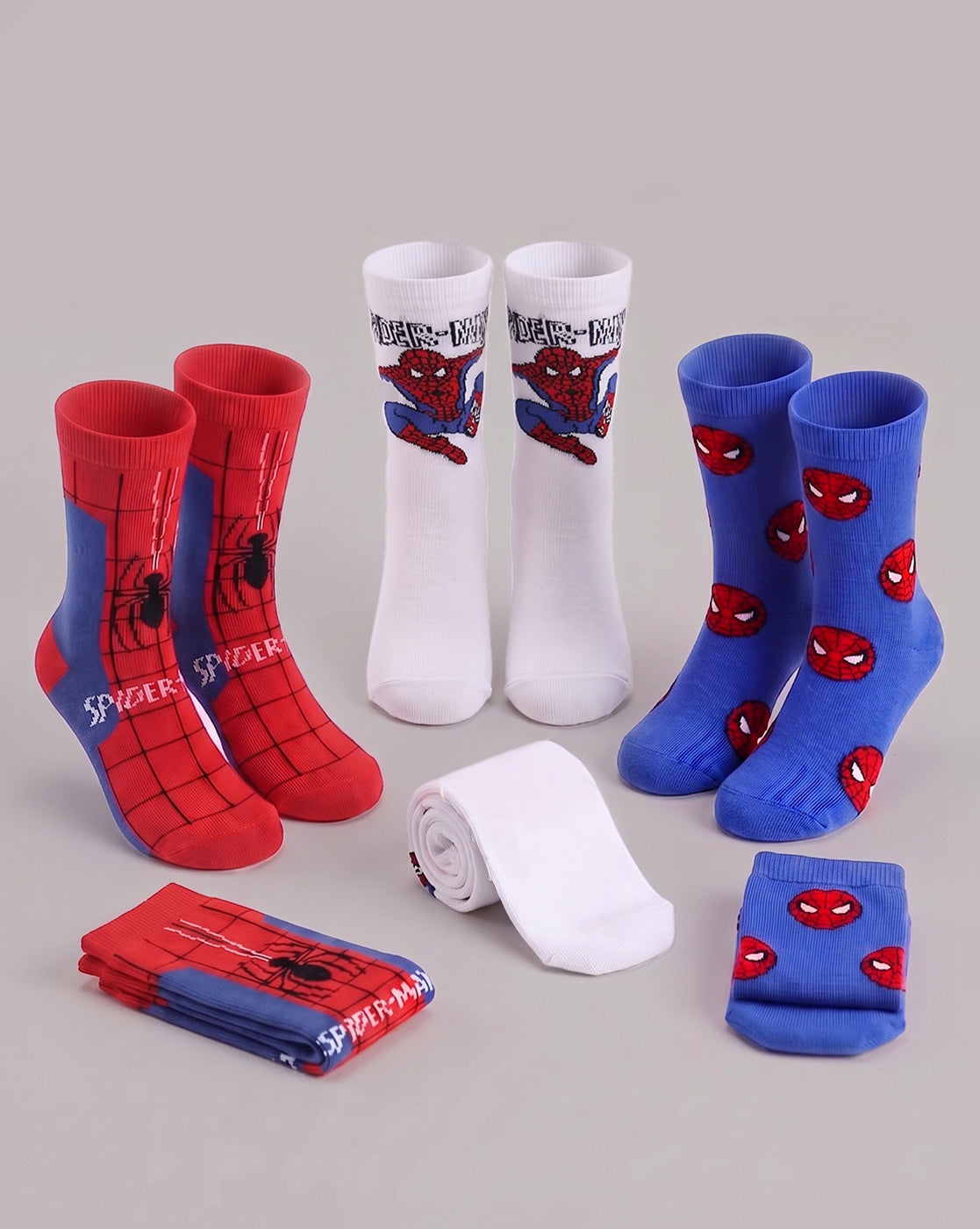 Pack of 3 Spiderman Above Ankle-Length Socks Unisex