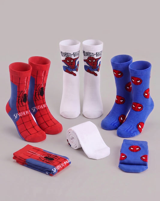 Pack of 3 Spiderman Above Ankle-Length Socks Unisex