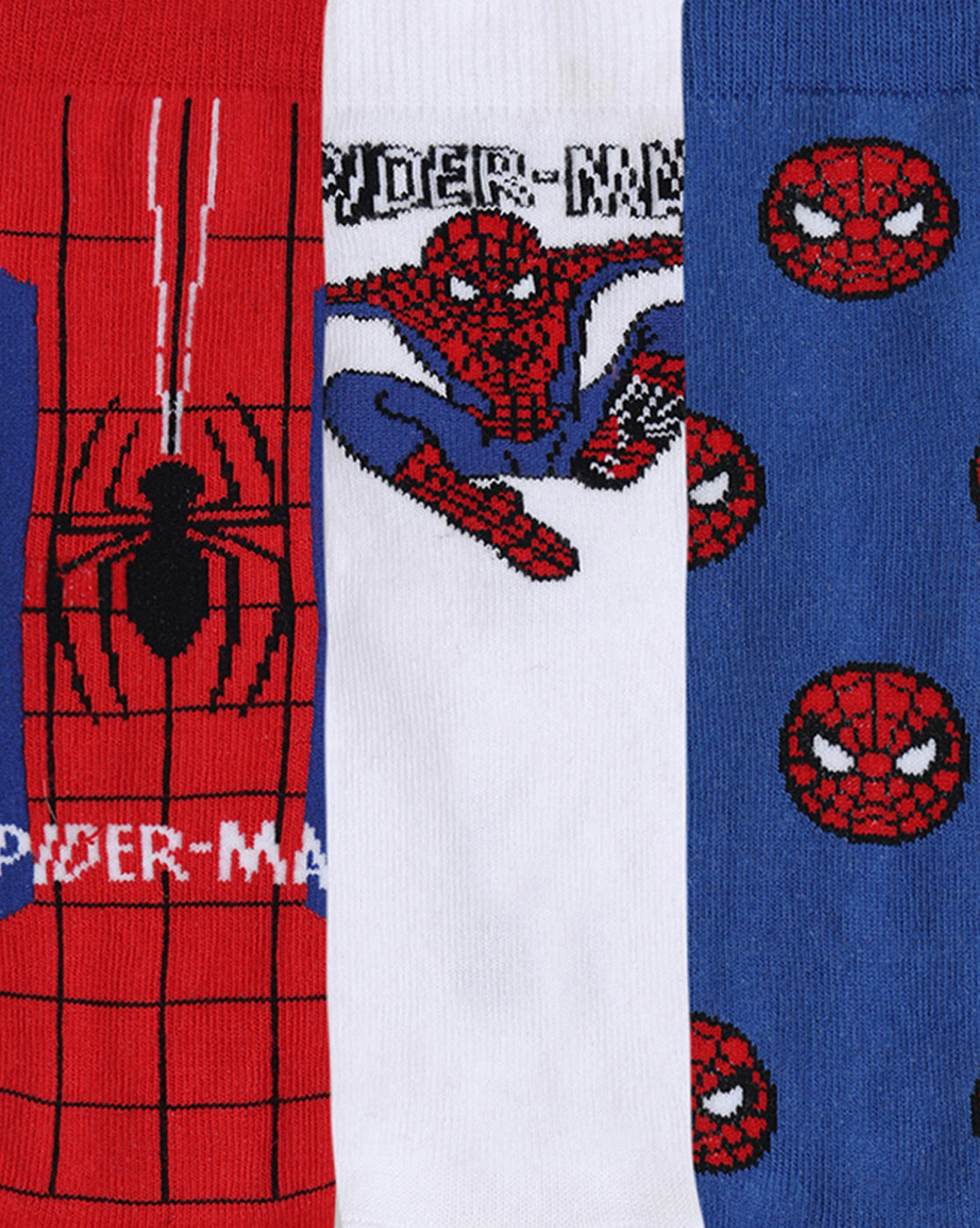 Pack of 3 Spiderman Above Ankle-Length Socks Unisex