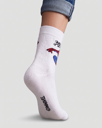 Pack of 3 Spiderman Above Ankle-Length Socks Unisex