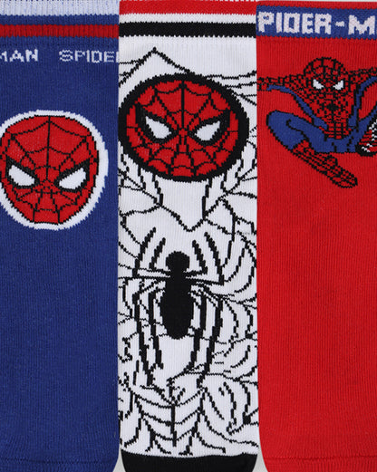 Pack of 3 Spiderman Above Ankle-Length Socks Unisex