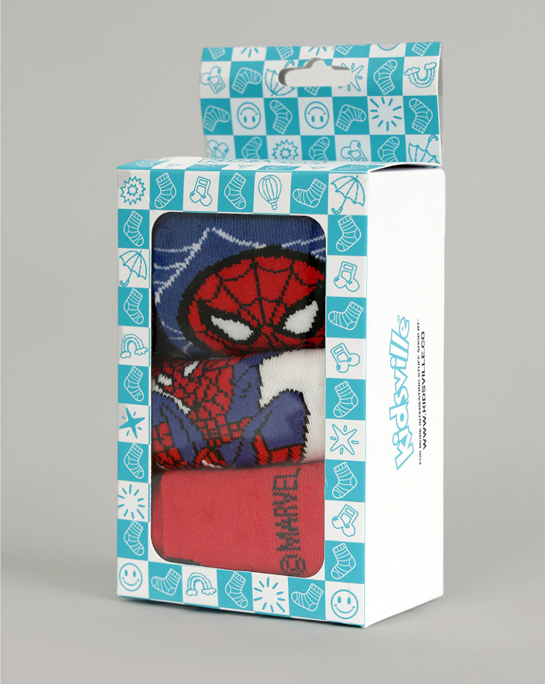 Pack of 3 Spiderman Above Ankle-Length Socks Unisex
