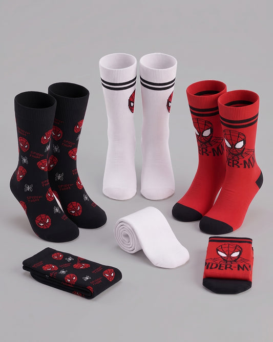 Pack of 3 Spiderman Above Ankle-Length Socks Unisex