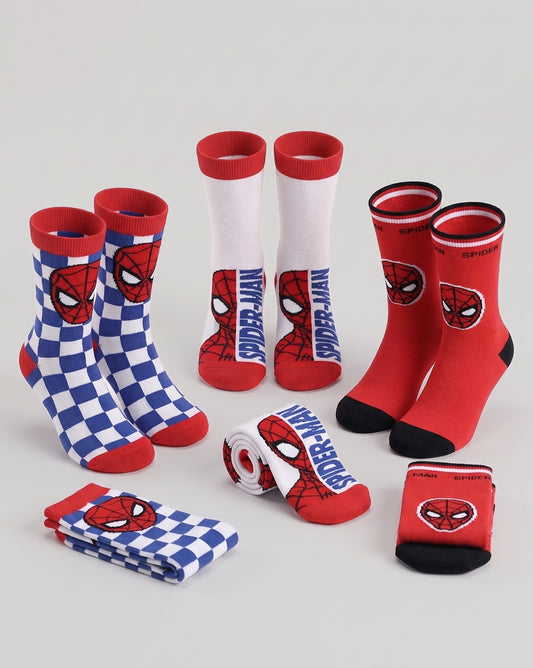Pack of 3 Spiderman Above Ankle-Length Socks Unisex