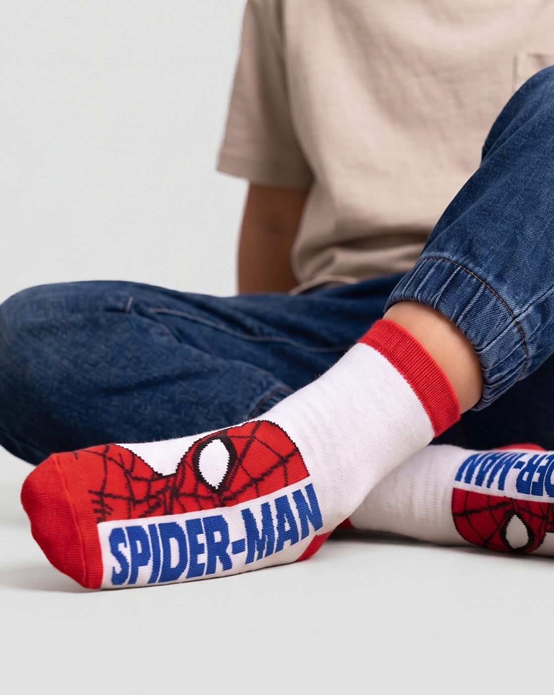 Pack of 3 Spiderman Above Ankle-Length Socks Unisex