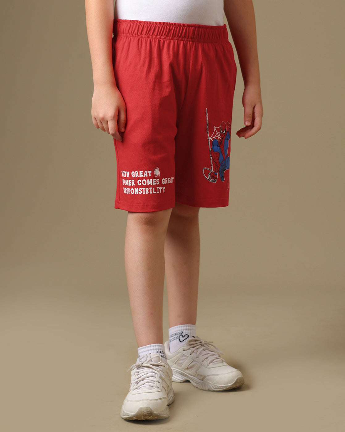 Spider-Man Printed Regular Fit Shorts For Boys