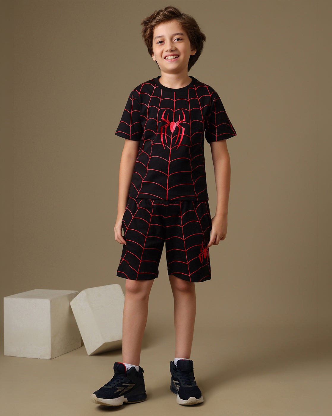 Spider-Man Printed Regular Fit Shorts For Boys