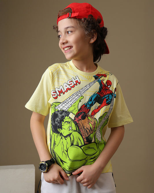 Spider-Man Printed Regular Fit Tshirt For Boys