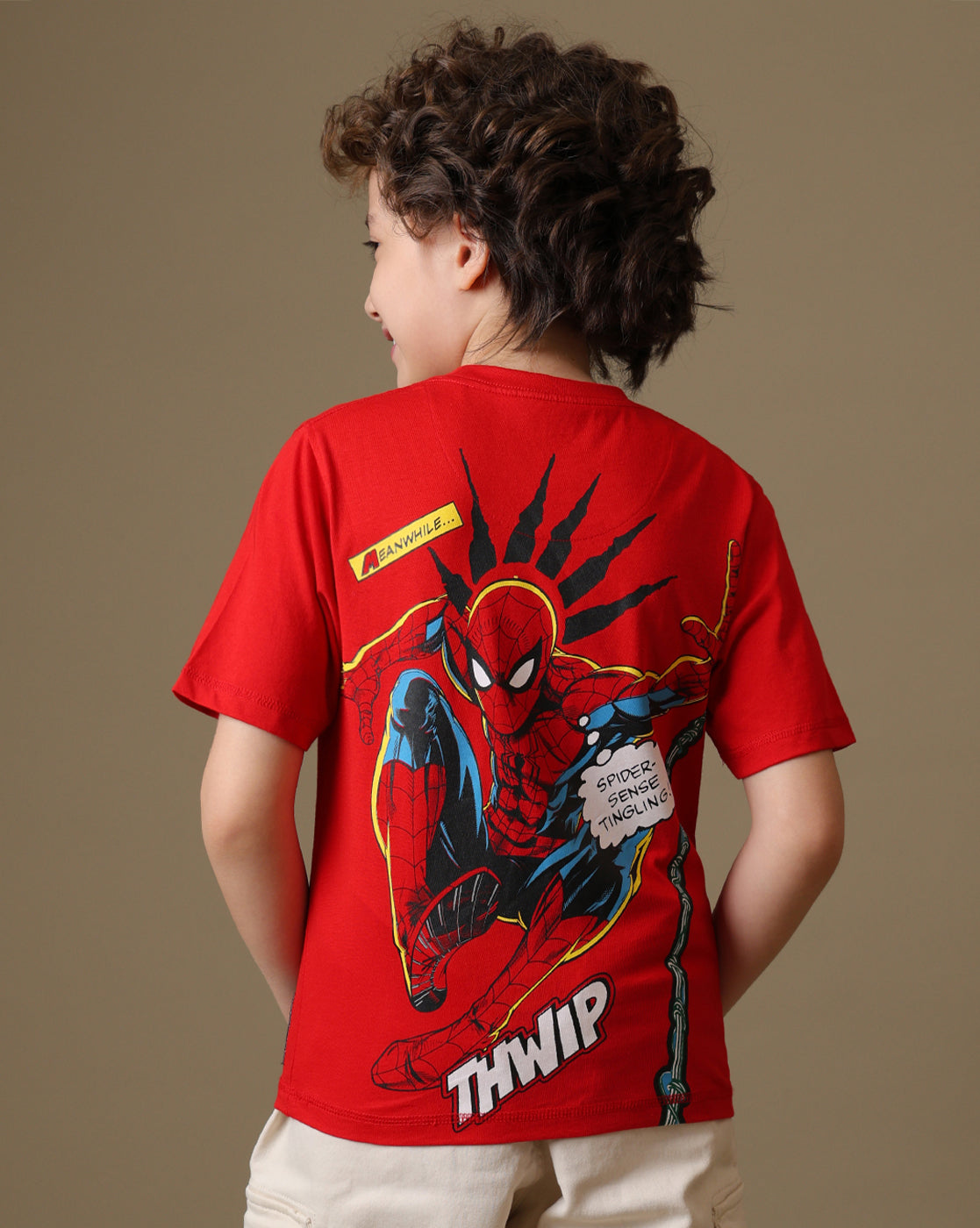 Spider-Man Printed Regular Fit Tshirt For Boys