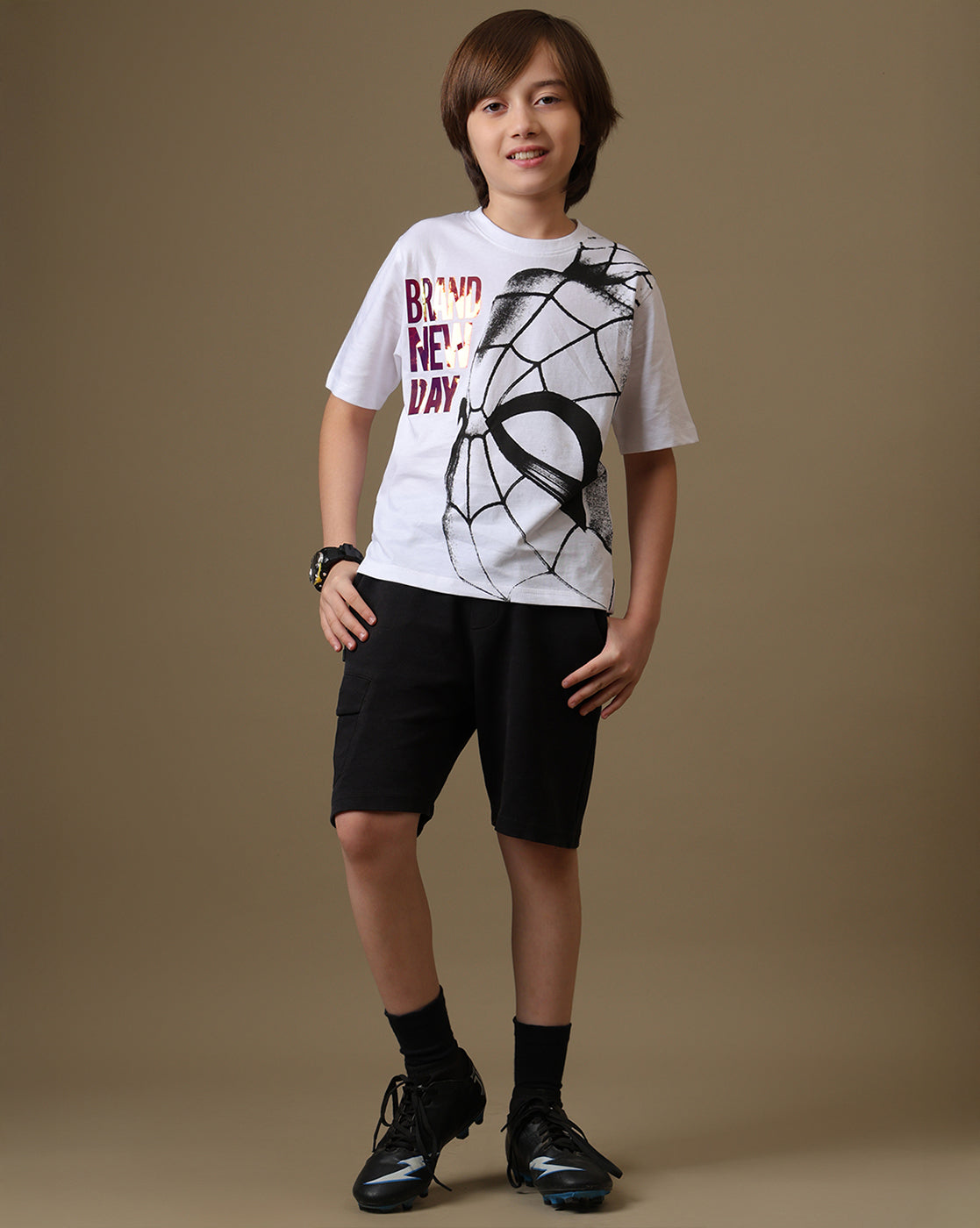 Spider-Man Printed Regular Fit Tshirt For Boys
