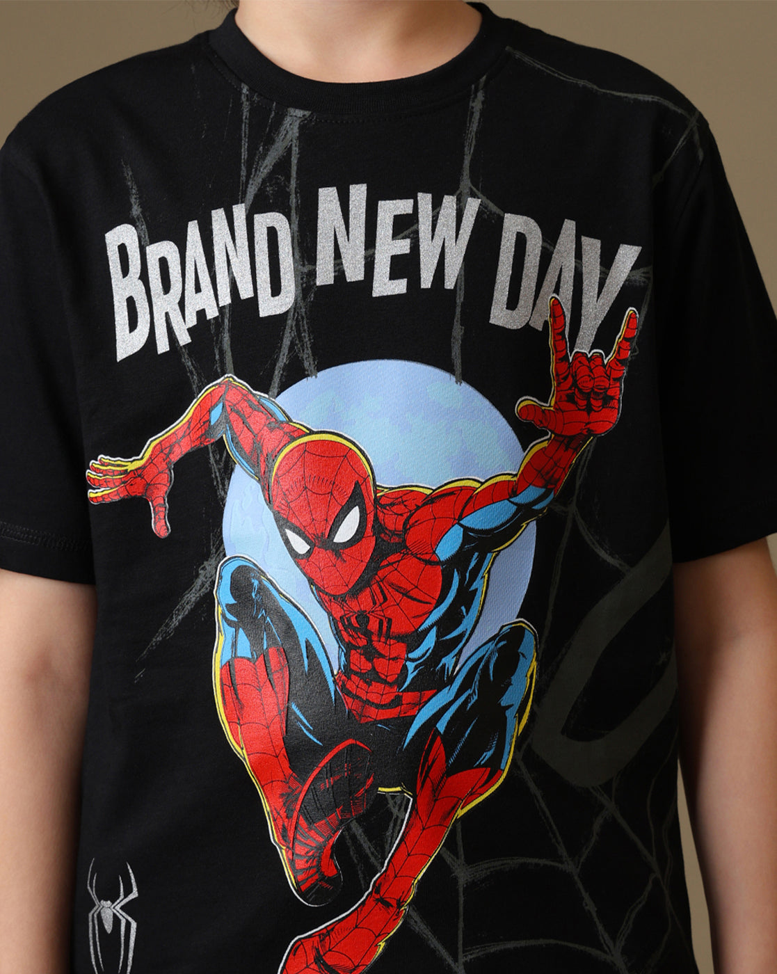 Spider-Man Printed Regular Fit Tshirt For Boys
