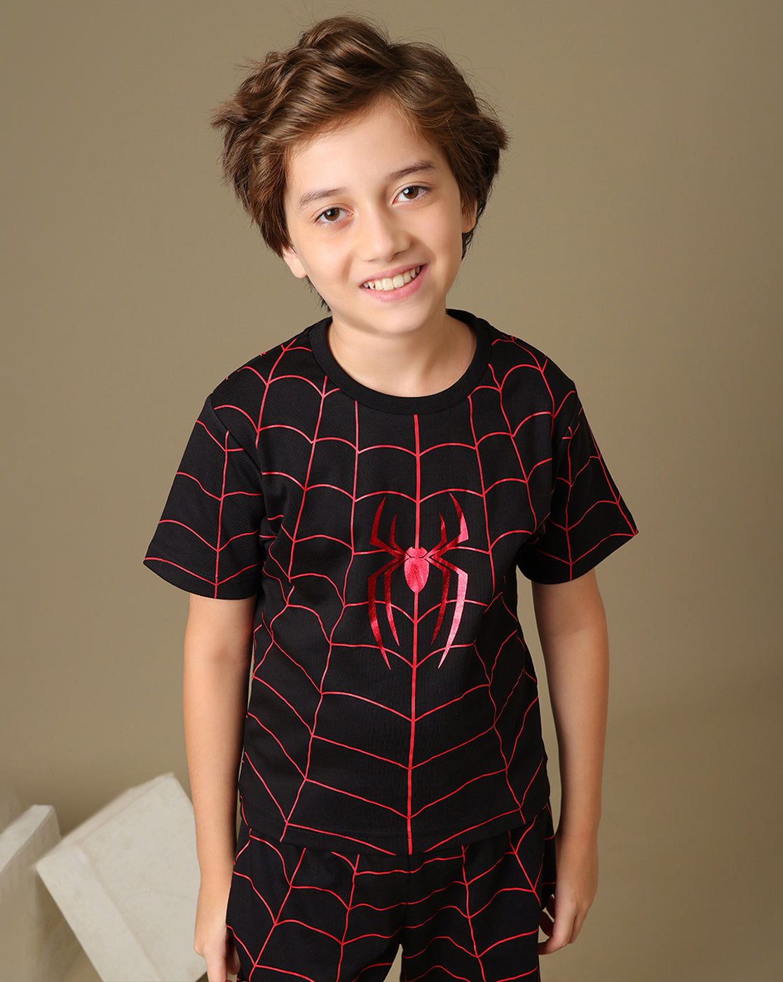 Spider-Man Printed Regular Fit Tshirt For Boys